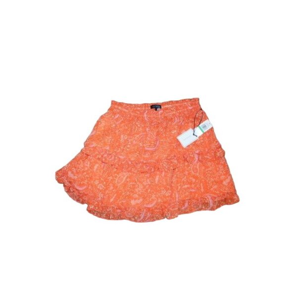 1. State Size L Large Ruffle Print Lined Flowy Skirt NWT $89 - Picture 2 of 2